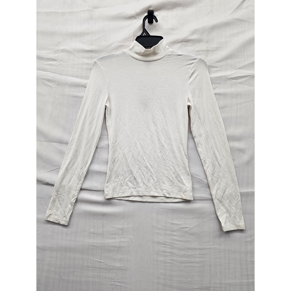 Wild Fable Womens Turtleneck Top Cream Modal Blend Casual Size XS
